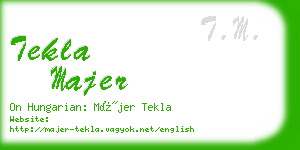 tekla majer business card
